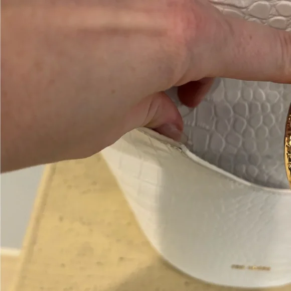 Ted Baker White Croc-Embossed Tote Bag with Gold Accents - Picture 11 of 16